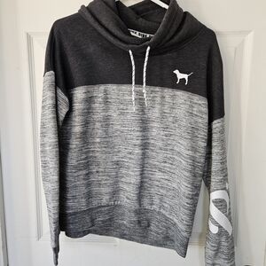 Victoria's Secret Black and Gray Cowl Neck Sweater